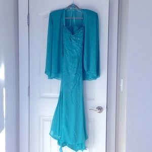 Beaded and flowy Mother of Bride dress